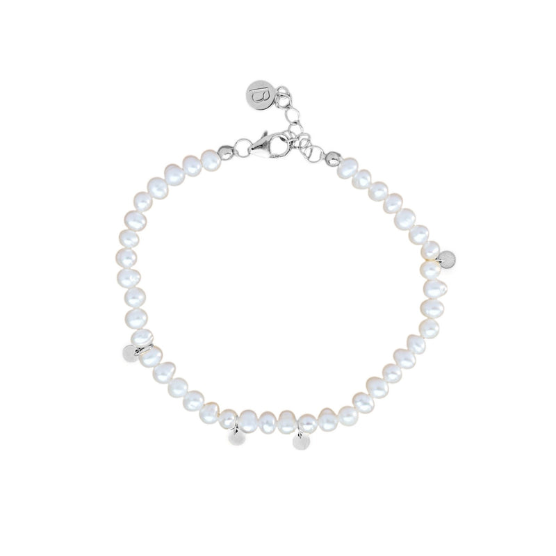 Silver Bracelet with Pearls "Capri"