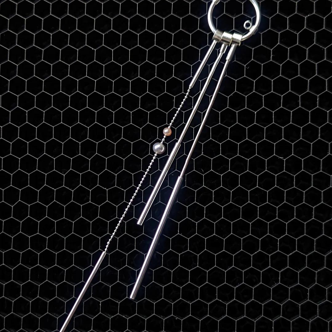 Silver Ear Cuff "Dangle Hanger"