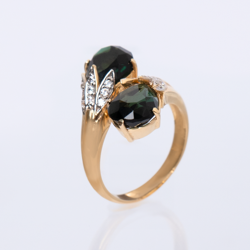 Yellow Gold Ring with Tourmaline