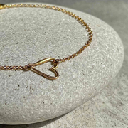 Gold Plated Silver Bracelet "Heart"