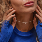 Silver Necklace "Organic Heart"