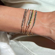 Gold Plated Silver Bracelet with Yellow Diamonds