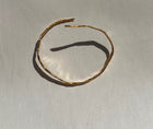 Gold-plated Silver Bangle "From Fear to Strenght Žaltys I"