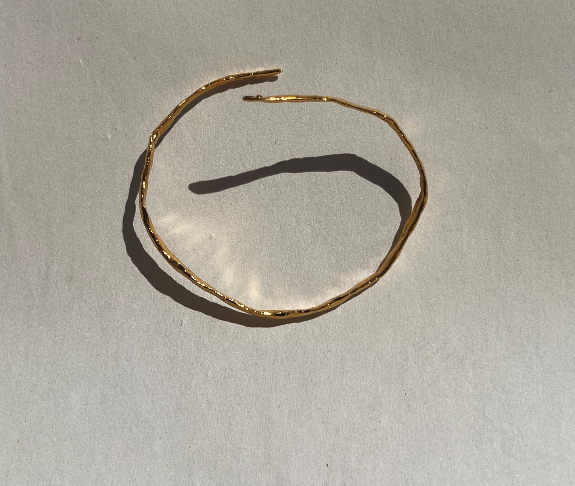 Gold-plated Silver Bangle "From Fear to Strenght Žaltys I"