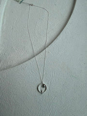 Silver Necklace with Sapphire "All Around Me"