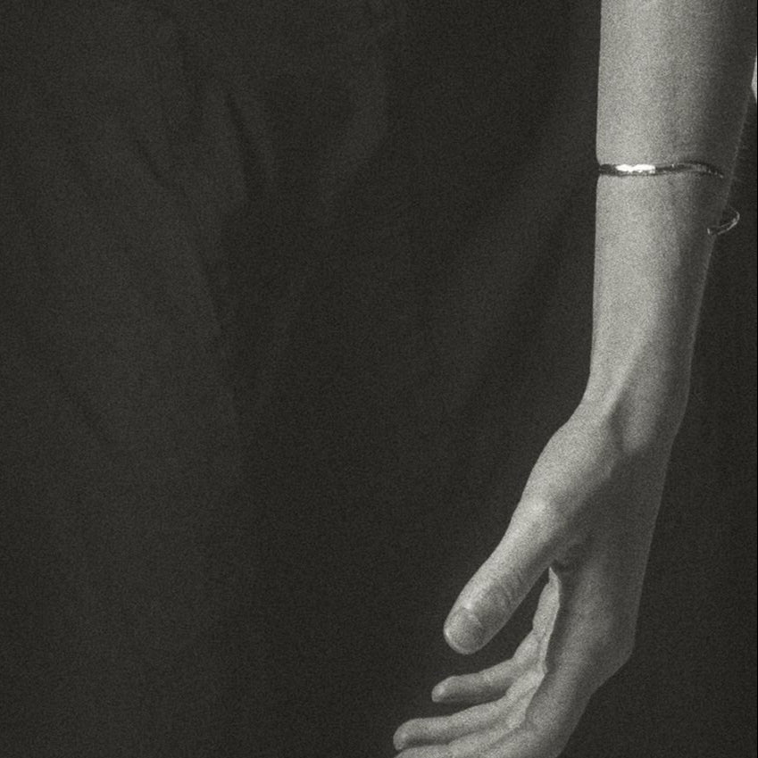 Gold-plated Silver Bangle "From Fear to Strenght Žaltys I"
