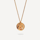 Gold Plated Silver Necklace "Fingerprint Sapphire"