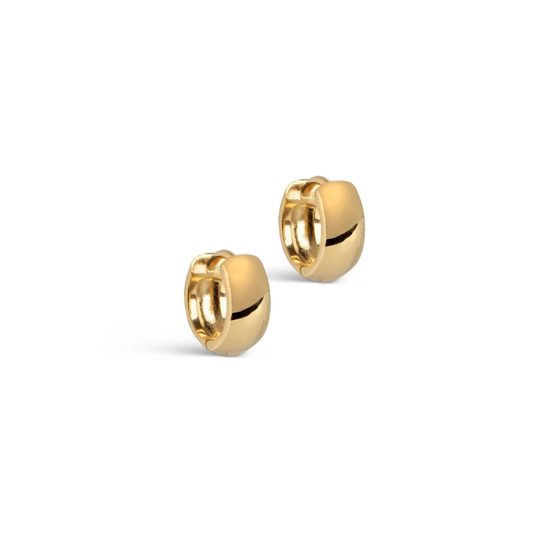 Auksuoto sidabro auskarai „Classic Wide“, (11 mm)