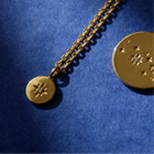 Gold Plated Silver Necklace with Diamond "North Star"