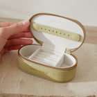 Mini Oval Olive Jewellery Case