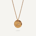 Gold Plated Silver Necklace with Sapphire "Fingerprint"