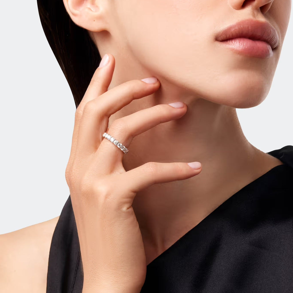 White Gold Ring with Diamonds "Eternity Band"