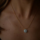 Gold Plated Silver Necklace with Aquamarine and Topaz "Paradise Sky"