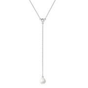 Silver Necklace with Pearl and Topaz "Valencia"