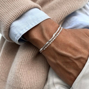 Silver Bangle "Rough Cuff"