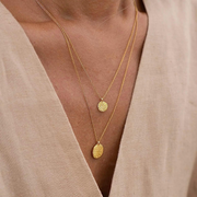 Gold Plated Silver Necklace "Handcrafted"