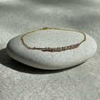 Gold Plated Silver Bracelet with Brown Diamonds