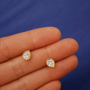 Gold Plated Silver Stud Earrings "Seraphina Ocean Drop"