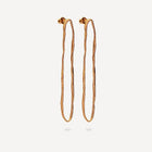 Gold Plated Silver Earrings "Oval"