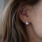 Gold Plated Silver Stud Earrings "Seraphina Ocean Drop"