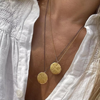 Gold Plated / Oxidized Silver Necklace "Fingerprint"