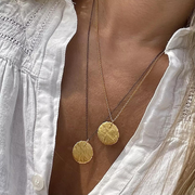 Gold Plated / Oxidized Silver Necklace "Fingerprint"