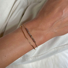 Gold Plated Silver Bracelet with Brown Diamonds