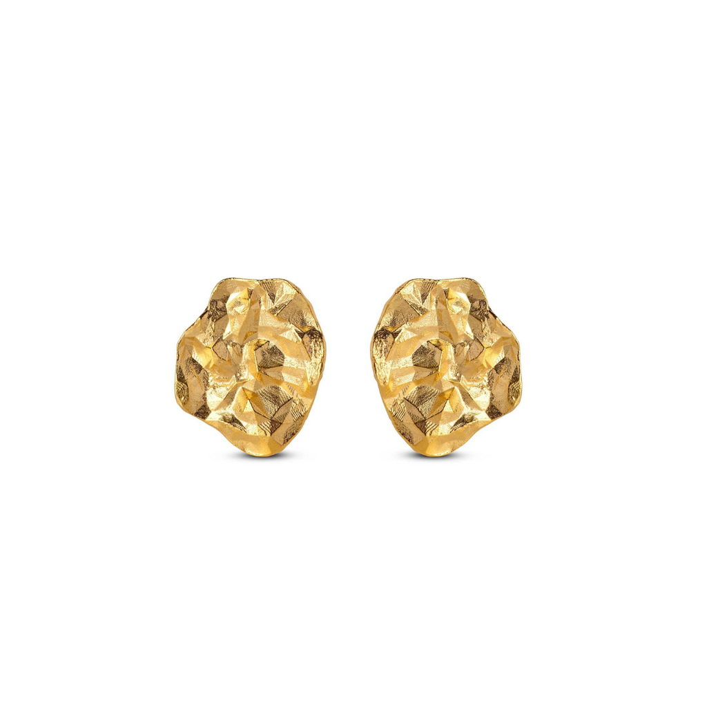 Gold Plated Silver Studs "Windy"