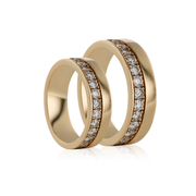 Yellow Gold & Diamonds Wedding Ring for Her