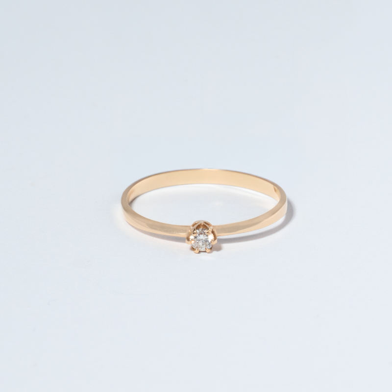 Yellow Gold Ring with Diamond