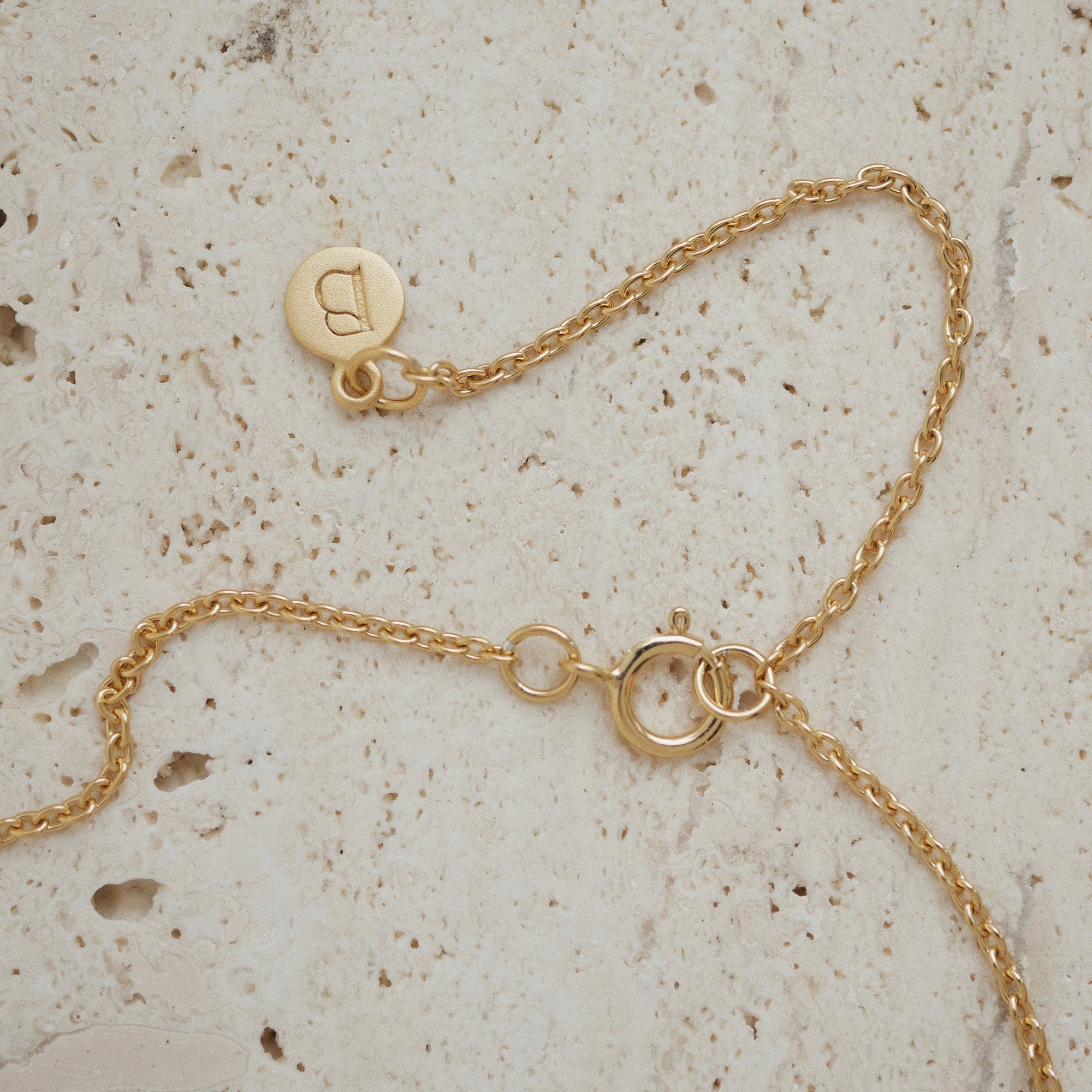 Gold Plated Silver Necklace with Topaz "Daydream"