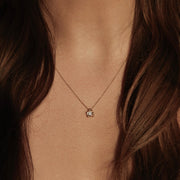 Gold Plated Silver Necklace "Coral Tiny Radiance"
