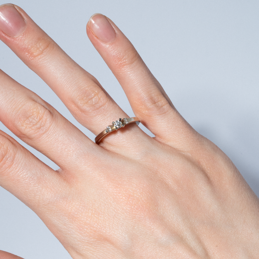 White Gold Ring with Diamonds