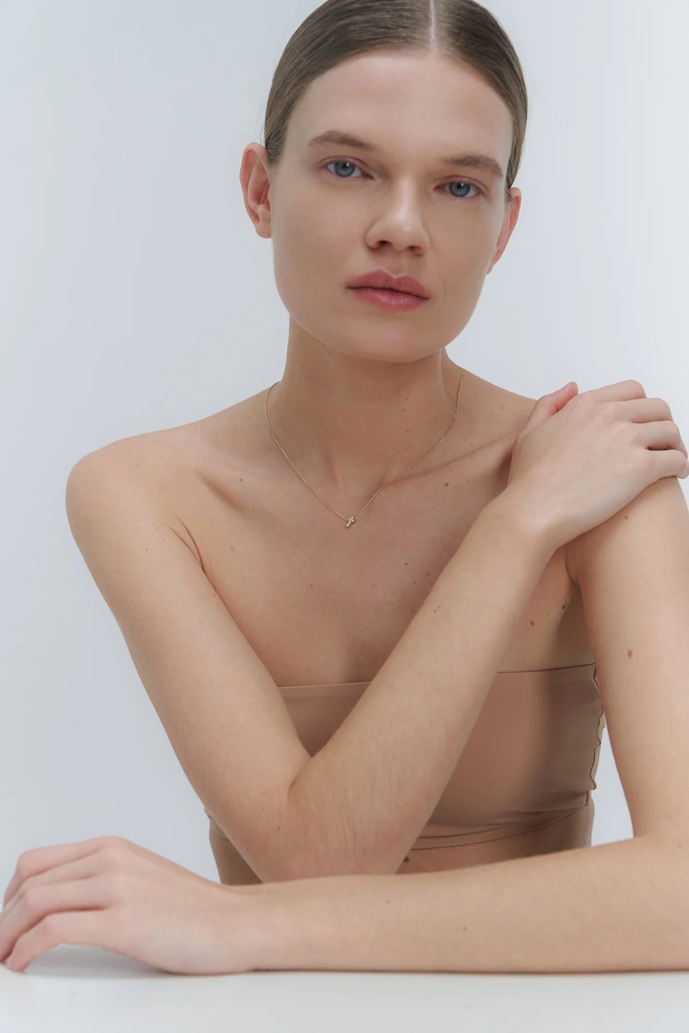 Yellow Gold Necklace with Diamonds "Divine"