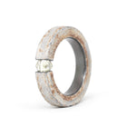 One-of-a-kind ring composed of hafnium and rough diamond by ASR JWLS.
