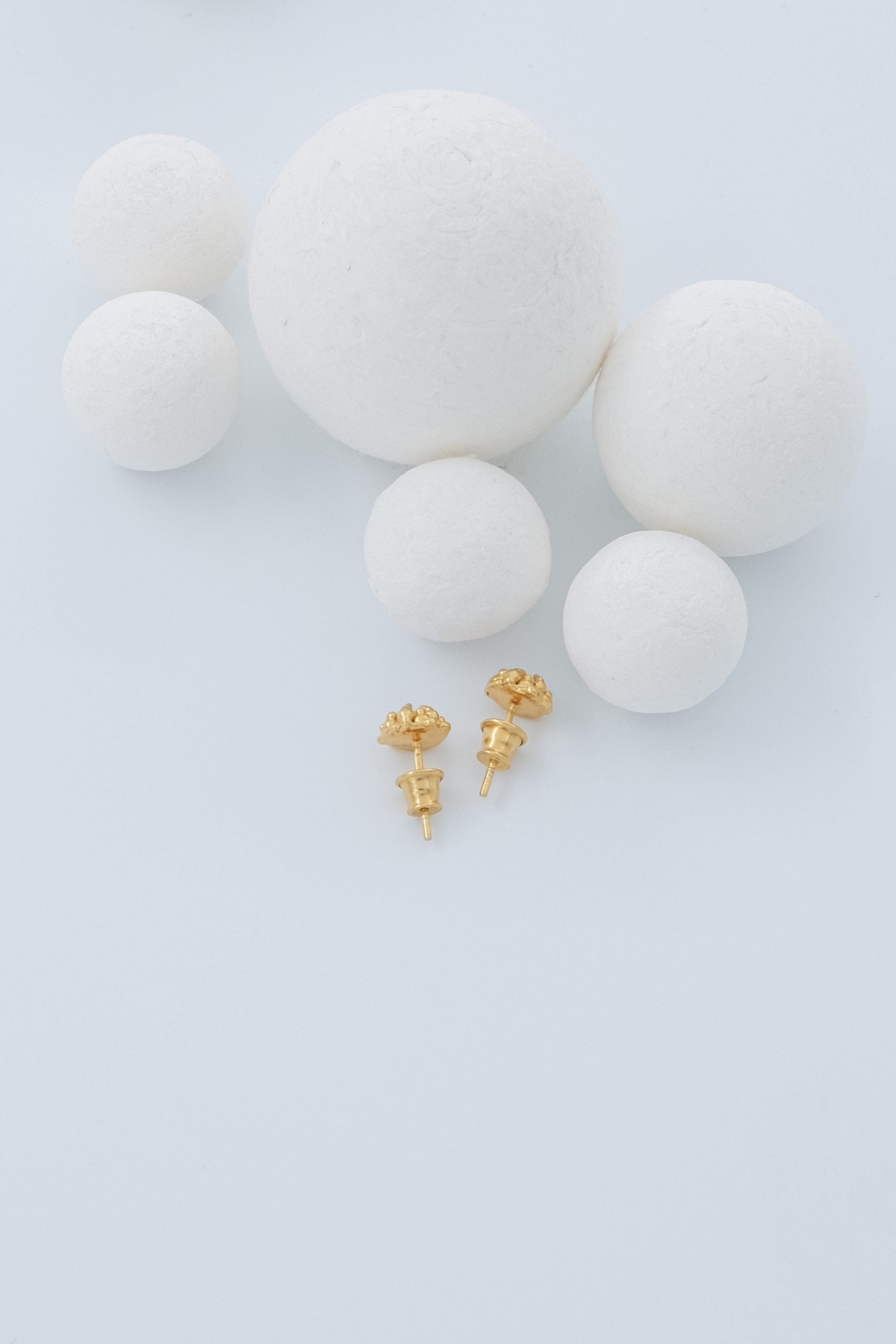 Gold Plated Silver Earrings "By the White Sea", small