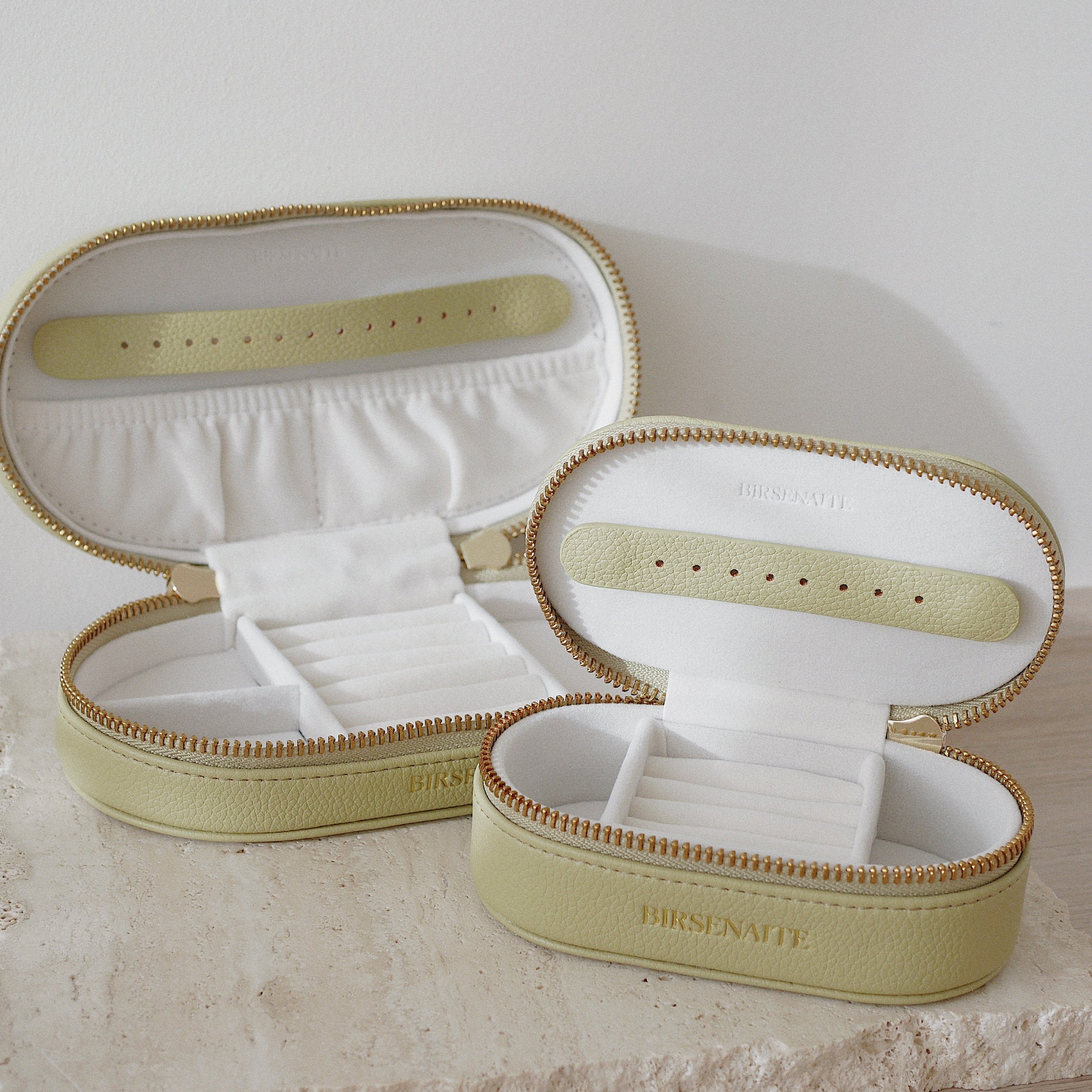 Oval Olive Jewellery Case