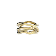 Yellow Gold Ring "Bare Souls. Three-Shank"