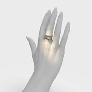 Yellow Gold Ring "Bare Souls. Three-Shank"