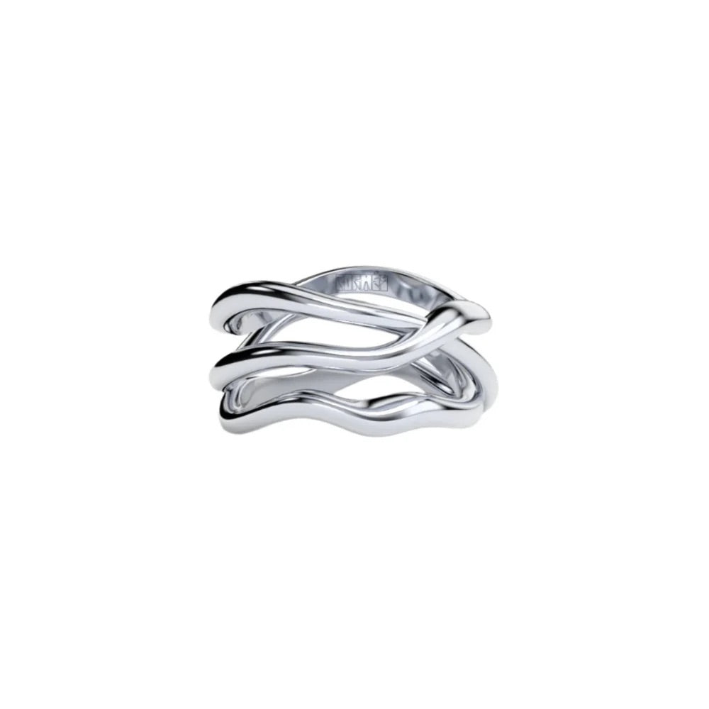 White Gold Ring "Bare Souls. Three-Shank"