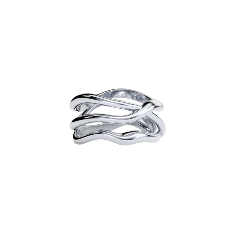 White Gold Ring "Bare Souls. Three-Shank"