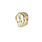 Yellow Gold Ring "Bare Souls. Three-Shank"