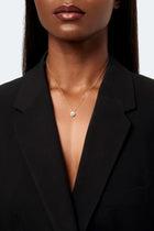 Halo Diamond Pendant featuring a central diamond surrounded by a sparkling halo, with a total carat weight of 0.40 ct.