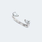 Pear-Shaped diamond hug ring featuring two pear-shaped diamonds gracefully set on an open band, with a total carat weight of 0.60 ct.