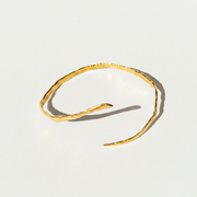 Gold-plated Silver Bangle "From Fear to Strenght Žaltys I"