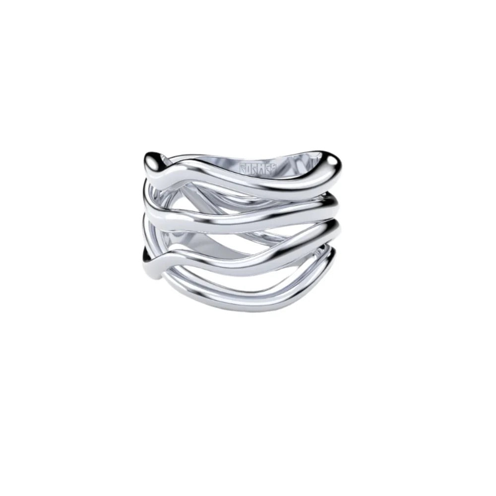 White Gold Ring "Bare Souls. Four-Shank"