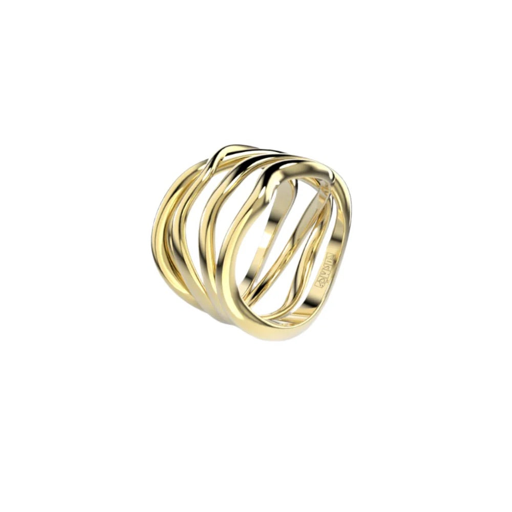 Yellow Gold Ring "Bare Souls. Four-Shank"