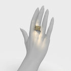 Rose Gold Ring "Bare Souls. Five-Shank"