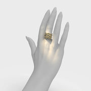 Rose Gold Ring "Bare Souls. Five-Shank"