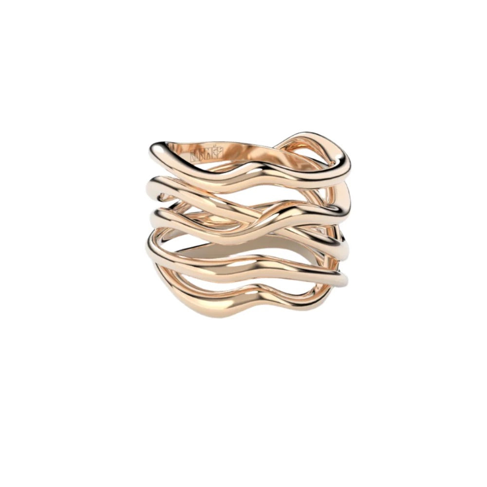 Rose Gold Ring "Bare Souls. Five-Shank"